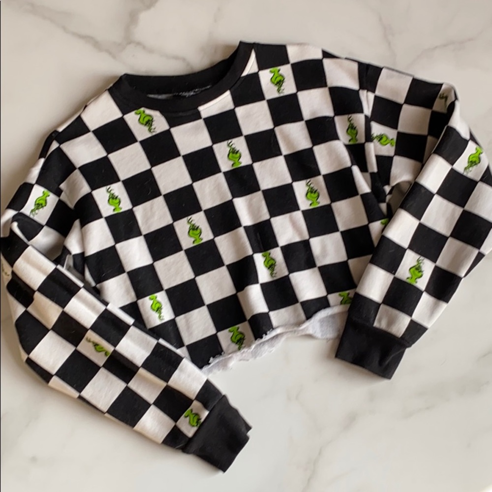 Grinch crop sweatshirt